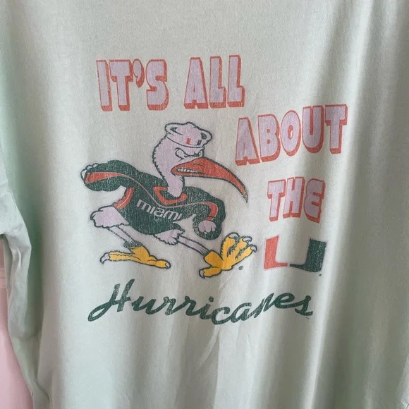 Miami Hurricanes Retro Brand Tshirt Size Large - Picture 4 of 6